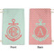 Chevron & Anchor Small Laundry Bag - Front & Back View