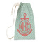 Chevron & Anchor Small Laundry Bag - Front View
