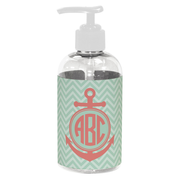 Chevron & Anchor Small Liquid Dispenser (8 oz) - White