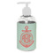 Chevron & Anchor Plastic Soap / Lotion Dispenser (8 oz - Small - White) (Personalized)