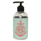 Chevron & Anchor Plastic Soap / Lotion Dispenser (8 oz - Small - Black) (Personalized)
