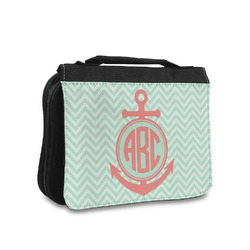 Chevron & Anchor Toiletry Bag - Small (Personalized)