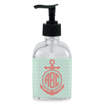 Chevron & Anchor Glass Soap & Lotion Bottle - Single Bottle (Personalized)