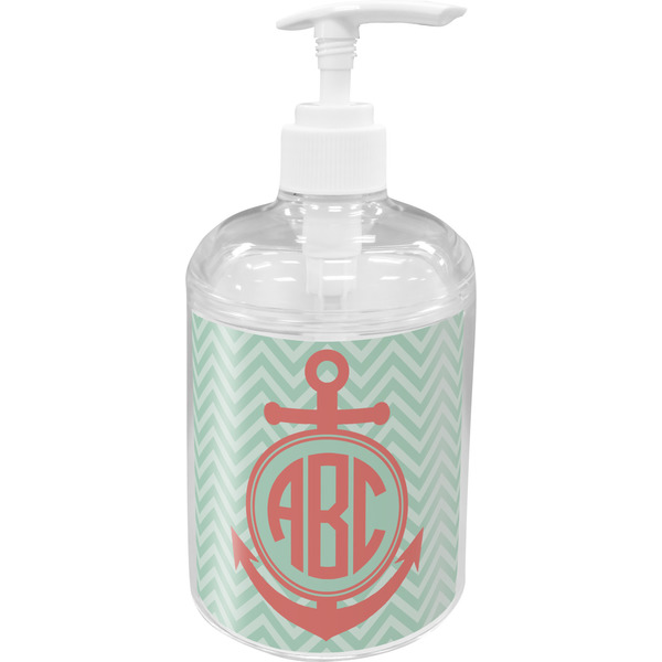 Custom Chevron & Anchor Acrylic Soap & Lotion Bottle (Personalized)