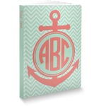 Chevron & Anchor Softbound Notebook - 5.75" x 8" (Personalized)