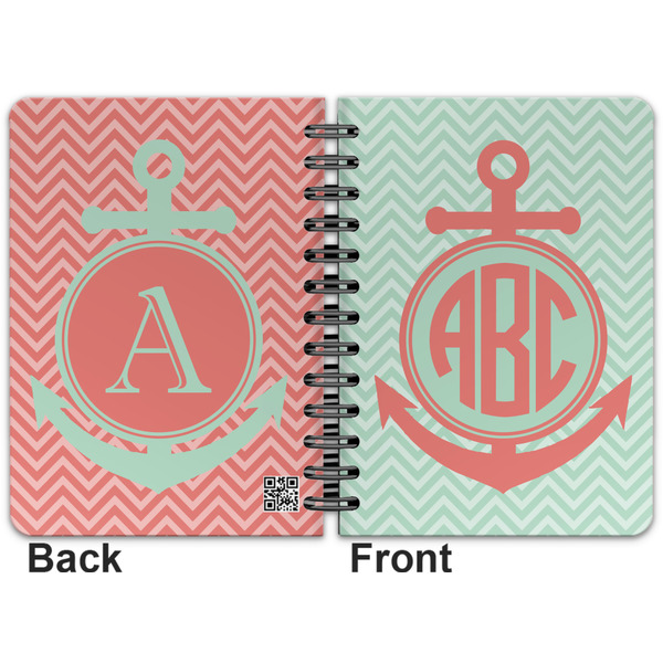 Chevron & Anchor Spiral Journal 5 x 7 - Apvl