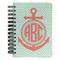 Chevron & Anchor Spiral Journal Small - Front View