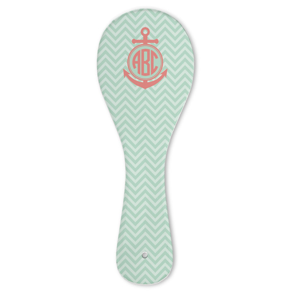 Custom Chevron & Anchor Ceramic Spoon Rest (Personalized)