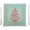 Chevron & Anchor 9.5" Glass Square Lunch / Dinner Plate- Single or Set of 4 (Personalized)
