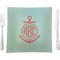 Chevron & Anchor Glass Square Lunch / Dinner Plate 9.5" (Personalized)