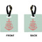Chevron & Anchor Square Luggage Tag (Front + Back)