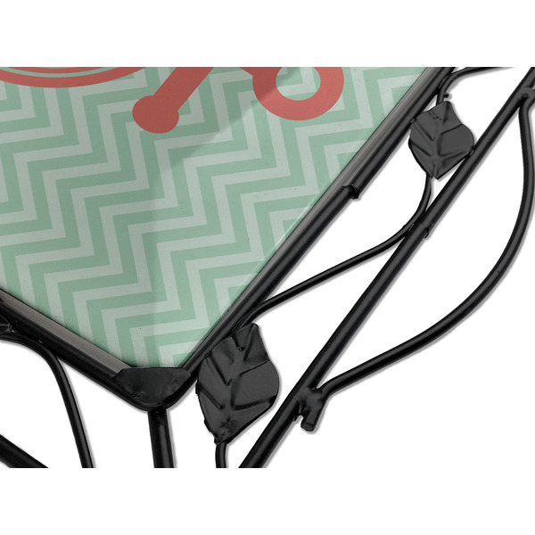 Chevron & Anchor Square Trivet - Detail