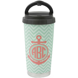 Chevron & Anchor Stainless Steel Coffee Tumbler (Personalized)