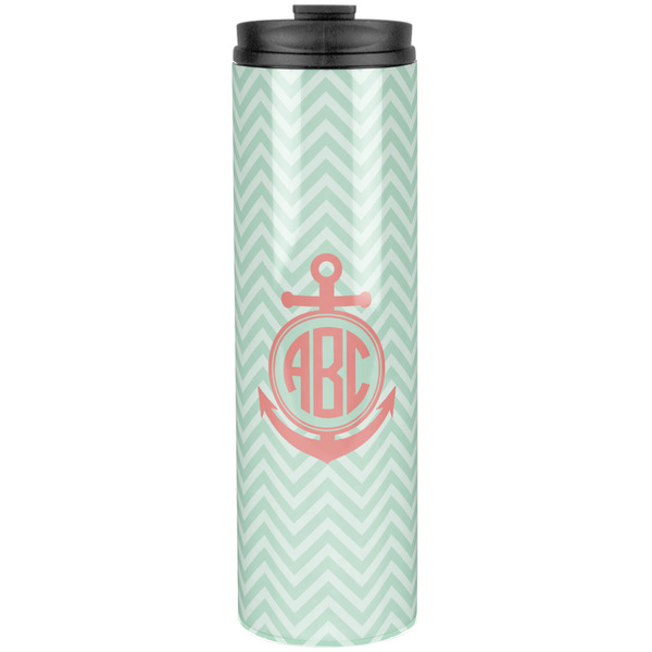 Chevron & Anchor Stainless Steel Tumbler 20 Oz - Front