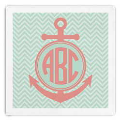 Chevron & Anchor Paper Dinner Napkins (Personalized)
