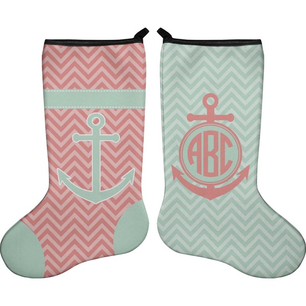 Chevron & Anchor Stocking - Double-Sided - Approval