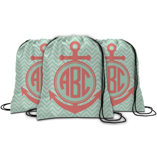 Chevron & Anchor String Backpack - MAIN