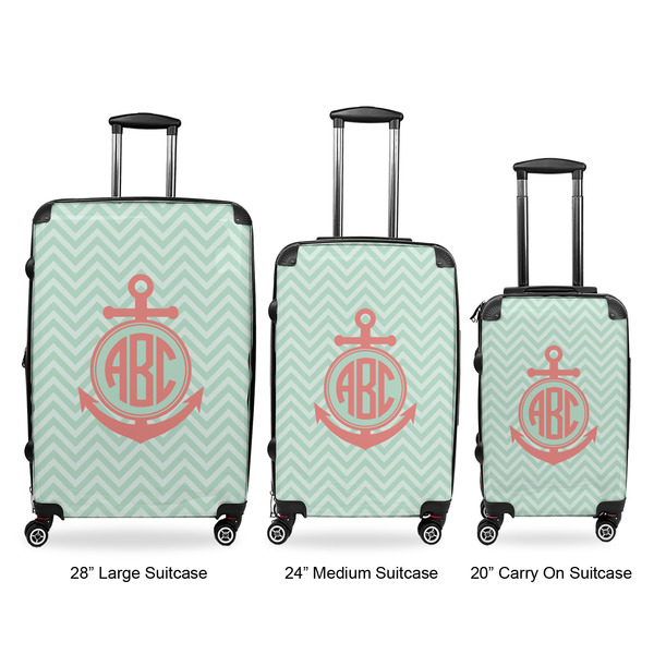 Chevron & Anchor Suitcase Set 1 - APPROVAL