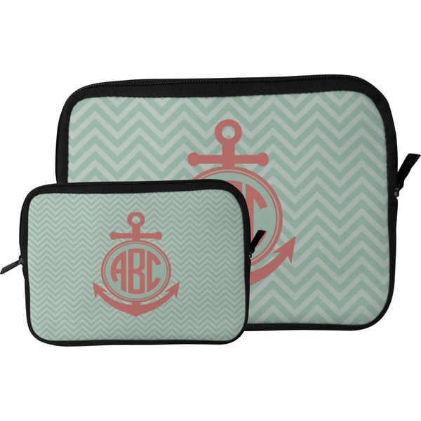 Chevron & Anchor Tablet Sleeve (Size Comparison)