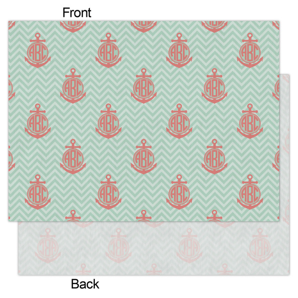 Chevron & Anchor Tissue Paper - Lightweight - Large - Front & Back