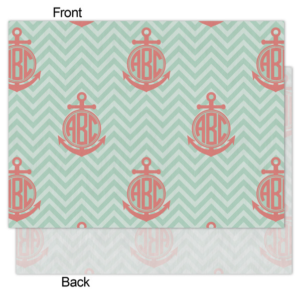 Chevron & Anchor Tissue Paper - Lightweight - Medium - Front & Back