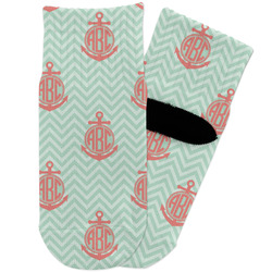 Chevron & Anchor Toddler Ankle Socks (Personalized)