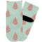 Chevron & Anchor Toddler Ankle Socks - Single Pair - Front and Back