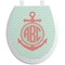 Chevron & Anchor Toilet Seat Decal (Personalized)