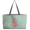 Chevron & Anchor Beach Totes Bag - w/ Black Handles (Personalized)