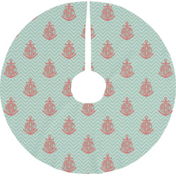 Chevron & Anchor Tree Skirt (Personalized)