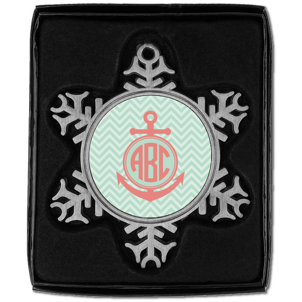 Chevron & Anchor Vintage Snowflake - In box