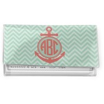 Chevron & Anchor Vinyl Checkbook Cover (Personalized)