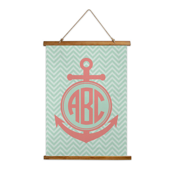 Custom Chevron & Anchor Wall Hanging Tapestry - Tall (Personalized)