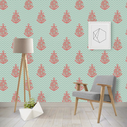 Chevron & Anchor Wallpaper & Surface Covering (Peel & Stick - Repositionable)