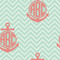 Chevron & Anchor Wallpaper & Surface Covering (Water Activated 24"x 24" Sample)