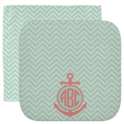 Chevron & Anchor Facecloth / Wash Cloth (Personalized)