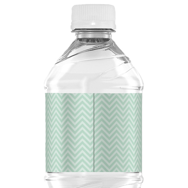 Chevron & Anchor Water Bottle Label - Back View