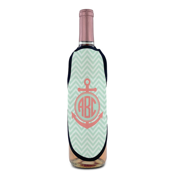 Chevron & Anchor Wine Bottle Apron - IN CONTEXT