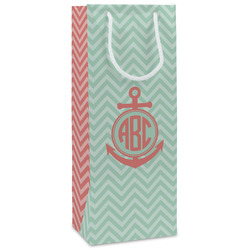 Chevron & Anchor Wine Gift Bags (Personalized)