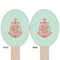 Chevron & Anchor Wooden Food Pick - Oval - Double Sided - Front & Back