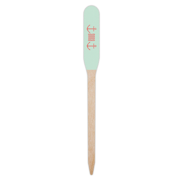 Chevron & Anchor Wooden Food Pick - Paddle - Single Pick