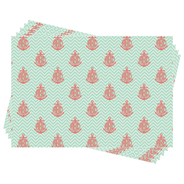 Chevron & Anchor Wrapping Paper - Front & Back - Sheets Approval
