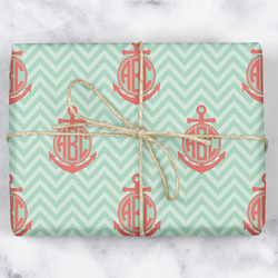 Chevron & Anchor Wrapping Paper (Personalized)
