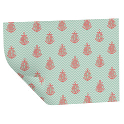 Chevron & Anchor Wrapping Paper Sheets - Double-Sided - 20" x 28" (Personalized)