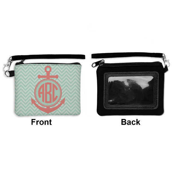 Chevron & Anchor Wristlet ID Cases - Front & Back