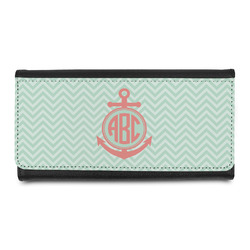 Chevron & Anchor Leatherette Ladies Wallet (Personalized)