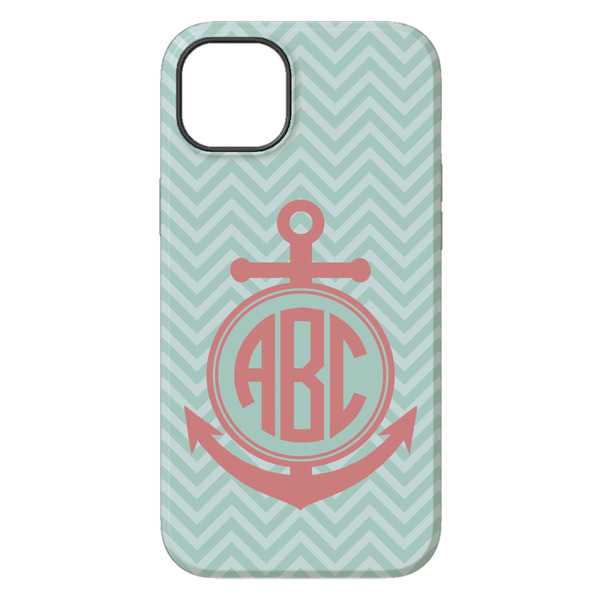 Chevron & Anchor iPhone 14 Plus Tough Case - Back