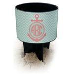 Chevron & Anchor Black Beach Spiker Drink Holder (Personalized)