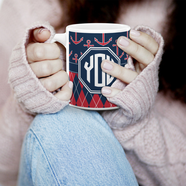 Anchors & Argyle 11oz Coffee Mug - LIFESTYLE