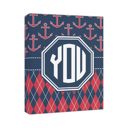Anchors & Argyle Canvas Print - 11x14 (Personalized)